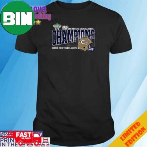 2023 Union Home Mortgage Gasparilla Bowl Champions Gasparilla Tech Yellow Jackets T-Shirt