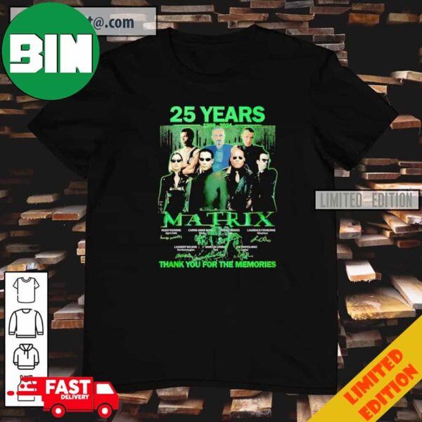 25 Years 1999-2024 Matrix Thank You For The Memories T-Shirt