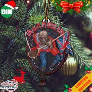 2D Iron Maiden The Trooper Hanging Christmas 2023 Tree Decorations Ornament