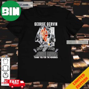 44 George Gervin The Iceman San Antonio Spurs Thank You For The Memories T-Shirt