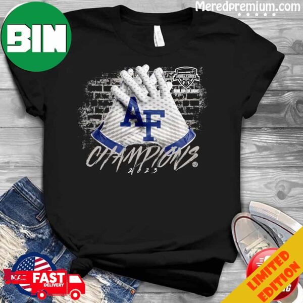 Air Force Falcons 2023 Armed Forces Bowl Champions Gloves T-Shirt