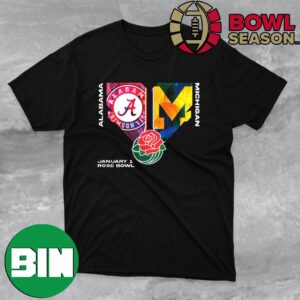 Alabama Crimson Tide vs Michigan Wolverines College Football Playoff January 1 2024 Rose Bowl Roll Tide T-Shirt