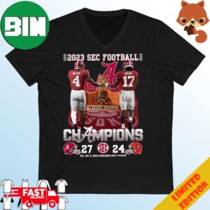 Alabama Jalen Milroe And Isaiah Bond SEC Football Champions 2023 T-Shirt