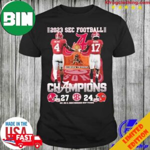 Alabama Jalen Milroe And Isaiah Bond SEC Football Champions 2023 T-Shirt Long Sleeve Hoodie Long Sleeve Hoodie