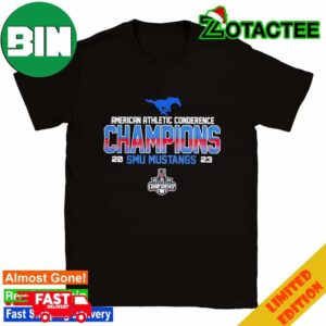 American Athletic Conderence Champions SMU Mustangs 2023 T-Shirt Long Sleeve Hoodie