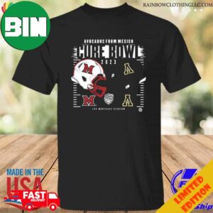 Appalachian State Mountaineers vs Miami RedHawks Helmet Avocados from Mexico 2023 Cure Bowl Classic T-Shirt Long Sleeve Hoodie