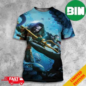 Aquaman 2 Jason Momoa And King Orm vs Black Manta Aquaman And The Lost Kingdom Textless Poster 3D T-Shirt