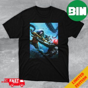 Aquaman 2 Jason Momoa And King Orm vs Black Manta Aquaman And The Lost Kingdom Textless Poster T-Shirt