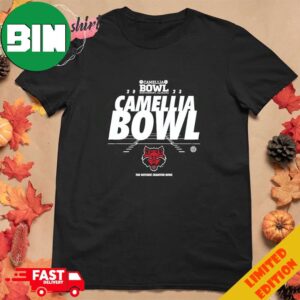 Arkansas State Red Wolves Camellia Bowl Montgomery Alabama 2023 Logo T-Shirt Hoodie Long Sleeve Sweater