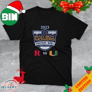 Bad Boy Mowers Pinstripe Bowl 2023 Miami vs Rutgers Yankee Stadium Bronx NY CFB Bowl Game T-Shirt