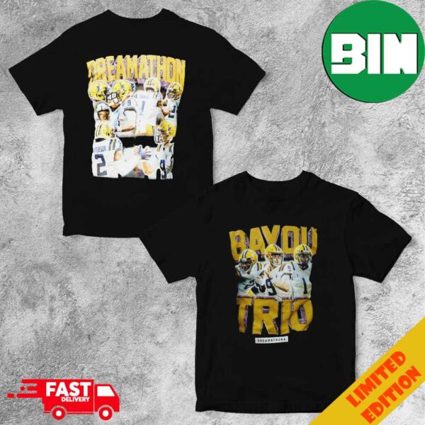 Bayou Trio NFL Network JJets x Ja’MarrChase x Joey Burrow At LSU Football Dreamathon Two Sides T-Shirt