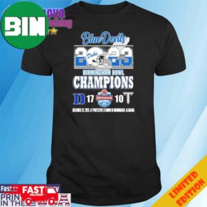 Blue Devils 2023 Birmingham Bowl Champions T-Shirt