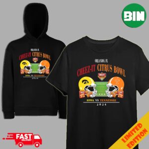 Cheez It Citrus Bowl 2024 Iowa vs Tennessee Camping World Stadium Orlando FL Head To Head Helmet College Football Bowl Games T-Shirt