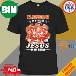 Clemson Tigers In My Veins Jesus In My Heart T-Shirt