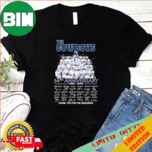 Dallas Cowboys The Cowboys 64th Anniversary 1960-2024 Thank You For The Memories Signatures T-Shirt