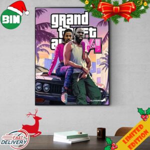 Draymond Green And Jusuf Nurkic Funny NBA But GTA VI Poster Looks Home Decor Poster Canvas