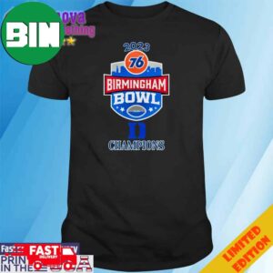 Duke Blue Devils Champions 2023 76 Birmingham Bowl Logo T-Shirt