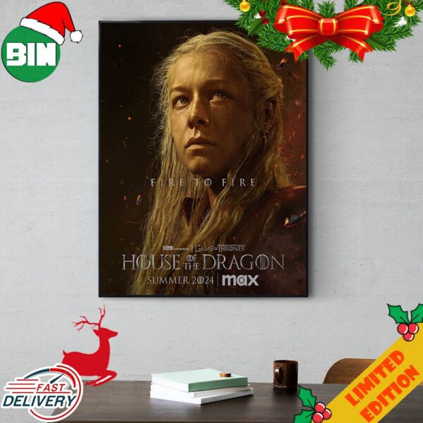 Emma D’Arcy’s Rhaenyra Targaryen First Poster For House Of The Dragon Season 2 Poster Canvas