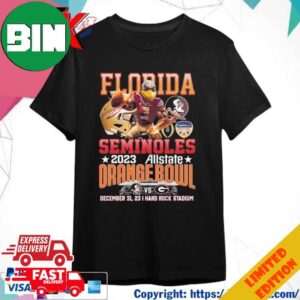 Florida Seminoles 2023 Allstate Orange Bowl December 31 2023 Hard Rock Stadium T-Shirt