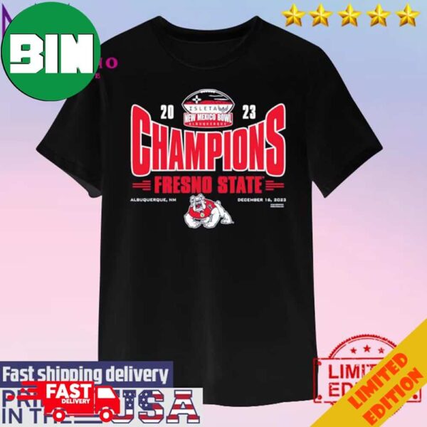 Fresno State Bulldogs 2023 Isleta New Mexico Bowl Champions Albuquerque NM T-Shirt