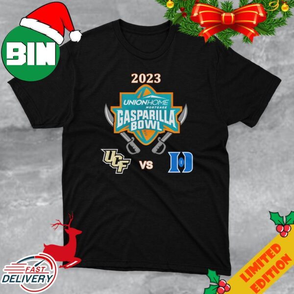 Friday December 22nd 2023 Union Home Mortgage Gasparilla Bowl Duke Blue Devils vs UCF Knights Raymond James Stadium Tampa FL T-Shirt