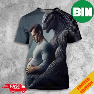 Funny Godzilla Makes Henry Cavil Pregnant 3D T-Shirt