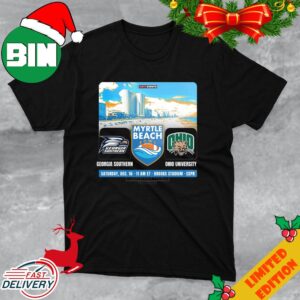 Georgia Southern Football vs Ohio Football At Brooks Stadium On December 16 2023 For The Myrtle Beach Bowl Matchup Confirmed T-Shirt