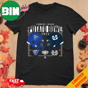 Georgia State Panthers vs Utah State Aggies Helmet Famous Idaho Potato Bowl 2023 Albertsons Stadium Logo T-Shirt Hoodie Long Sleeve Sweater