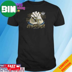 Georgia Tech Yellow Jackets Football Gloves 2023 Champions T-Shirt