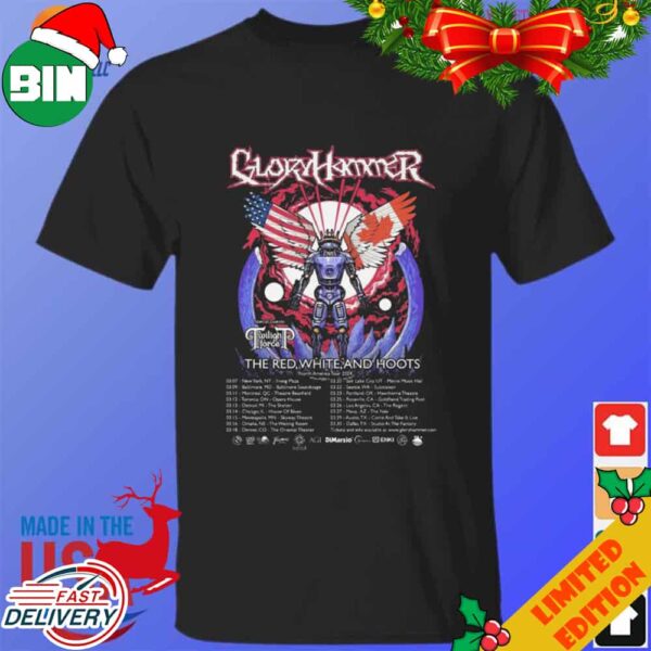 Gloryhammer The Red White And Hoots US Tour 2024 T-Shirt