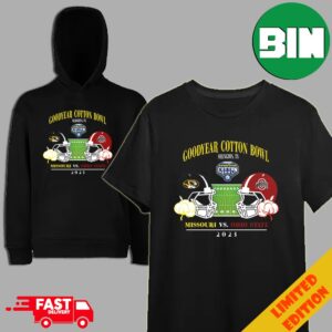 Goodyear Cotton Bowl 2023 Missouri vs Ohio State At AT And T Stadium Arlington TX College Football Bowl Games Head To Head Helmet T-Shirt Long Sleeve Hoodie Sweater