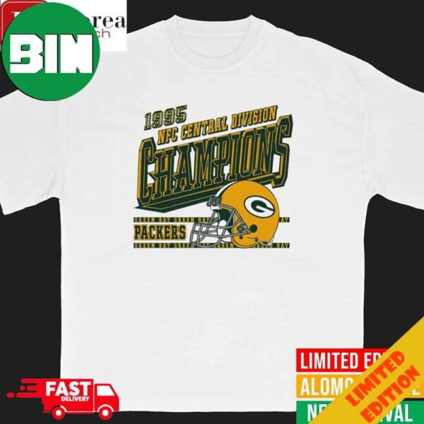 Green Bay Packers 1995 NFC Central Division Champions Helmet T-Shirt