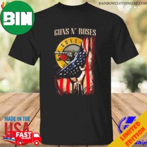Guns N’ Roses American Flag 2024 T-Shirt Long Sleeve Hoodie