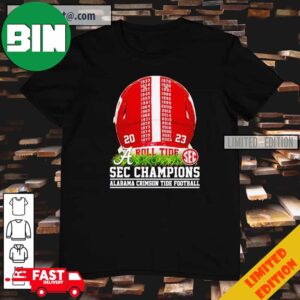 Helmet 1933 2023 SEC Champions Alabama Crimson Tide Football T-Shirt