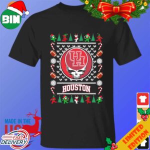 Houston Cougars Grateful Dead 2023 Ugly Christmas T-Shirt