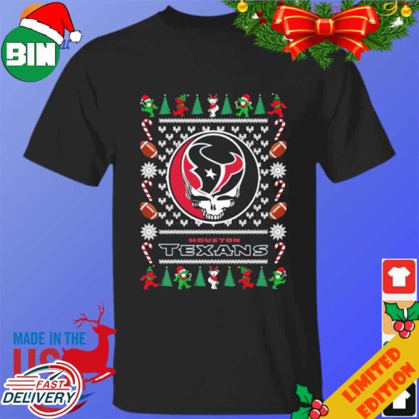 Houston Texans Grateful Dead Ugly Christmas T-Shirt