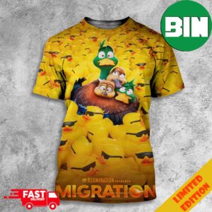 Illumination Presents Migration Odd Ducks Welcome Only In Theaters This Holiday Poster Movie 3D T-Shirt