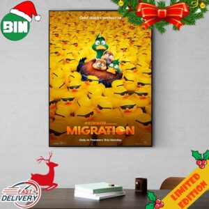 Illumination Presents Migration Odd Ducks Welcome Only In Theaters This Holiday Poster Movie Home Decor Poster Canvas
