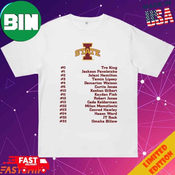 Iowa State Basketball Team Roster Player 2023 T-Shirt