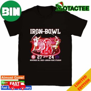 Iron Bowl Alabama Crimson Tide 27 24 Auburn Tigers T-Shirt Long Sleeve Hoodie