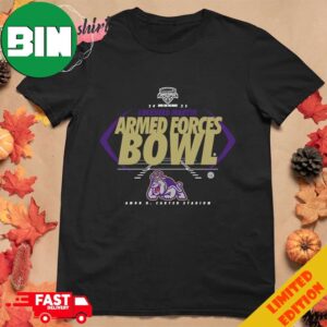 James Madison Dukes Lockheed Martin Armed Forces Bowl Amon G Carter Stadium 2023 Logo T-Shirt Hoodie Long Sleeve Sweater