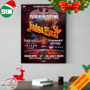 Judas Priest Celebrating 11 Years Of Metalhead Meeting at Bucharest Romania 17 July 2024 Poster Canvas