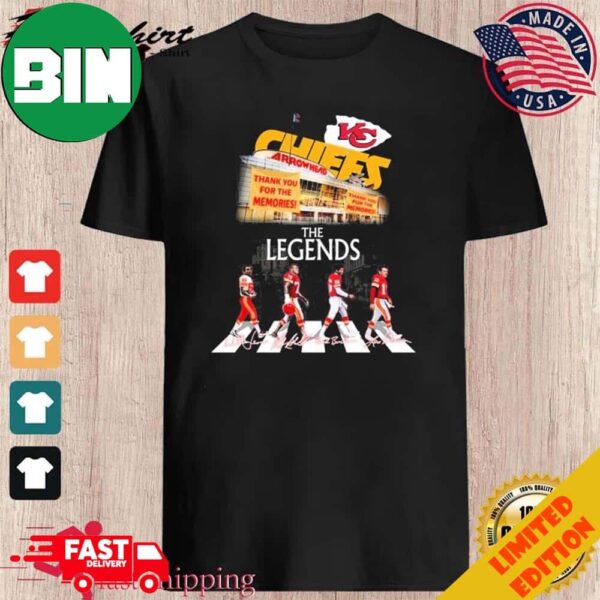 Kansas City Chiefs Arrowhead The Legends Abbey Road Signatures T-Shirt