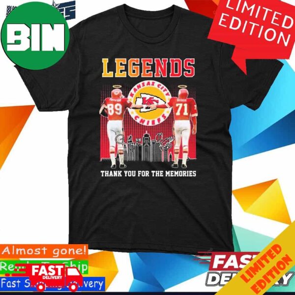 Legends Kansas City Chiefs Otis Taylor And Ed Budde Thank You For The Memories Signatures T-Shirt