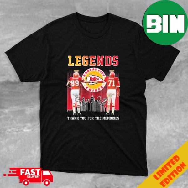 Legends Kansas City Chiefs Taylor And Budde Thank You For The Memories Signatures T-Shirt