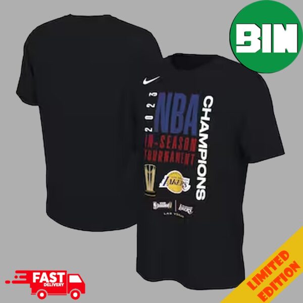 Los Angeles Lakers Nike 2023 NBA In-Season Tournament Champions Locker Room T-Shirt Long Sleeve Hoodie