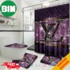 LV Louis Vuitton Bathroom Set Luxury Shower Curtain Bath Rug Home Decor 2023 Collections