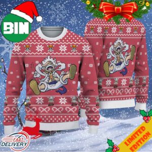 Luffy Gear 5 Nika Nika No Mi Sun God Joy Boy One Piece Christmas 2023 Ugly Sweater