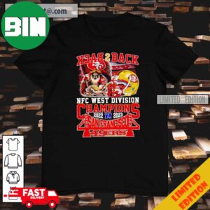 Mascot Helmet Back 2 Back NFC West Division Champions 2022 2023 San Francisco 49ers T-Shirt