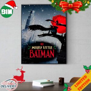 Merry Little Batman DC Comics Movie Christmas 2023 Cartoon Movie Poster Canvas